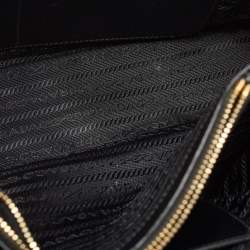 Pre Owned Prada Black Saffiano Leather Medium Promenade Satchel