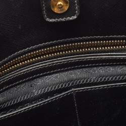 Pre Owned Prada Black Saffiano Leather Medium Promenade Satchel
