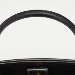 Pre Owned Prada Black Saffiano Leather Medium Promenade Satchel