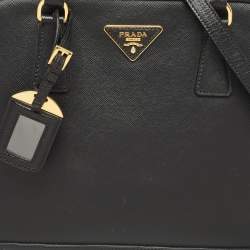 Pre Owned Prada Black Saffiano Leather Medium Promenade Satchel