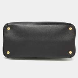 Pre Owned Prada Black Saffiano Leather Medium Promenade Satchel