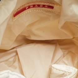 Pre Owned Prada Sport White/Brown Nylon and Leather Belt Bag