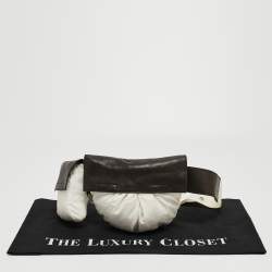 Pre Owned Prada Sport White/Brown Nylon and Leather Belt Bag