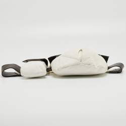 Pre Owned Prada Sport White/Brown Nylon and Leather Belt Bag