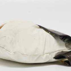 Pre Owned Prada Sport White/Brown Nylon and Leather Belt Bag