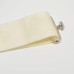 Pre Owned Prada Sport White/Brown Nylon and Leather Belt Bag