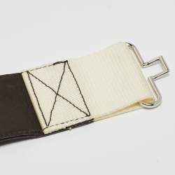 Pre Owned Prada Sport White/Brown Nylon and Leather Belt Bag