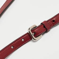 Prada Red Vitello Phenix Leather Double Zip Crossbody Bag