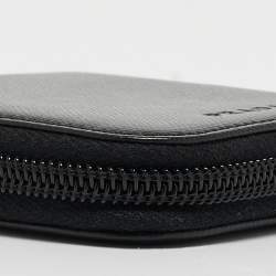 Pre Owned Prada Black Leather Zip Coin Purse