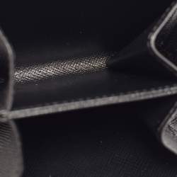 Pre Owned Prada Black Leather Zip Coin Purse