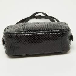 Prada Black Watersnake Mini Camera Bag