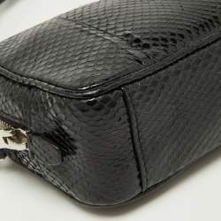 Prada Black Watersnake Mini Camera Bag