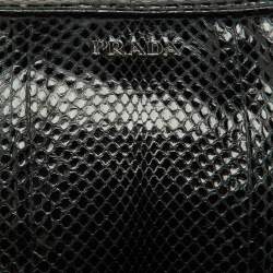 Prada Black Watersnake Mini Camera Bag