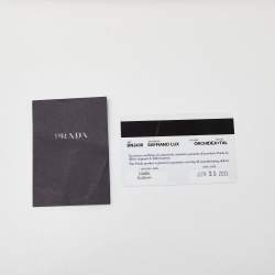 Prada Pink/White Saffiano Lux Leather Open Tote