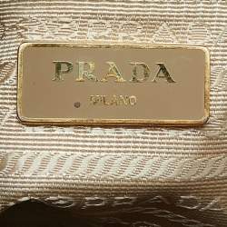 Prada Pink/White Saffiano Lux Leather Open Tote