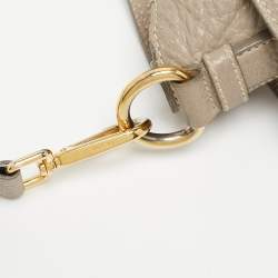 مملوكة مسبقًا Prada Grey Vitello Daino Leather Side Pocket Zip Hobo