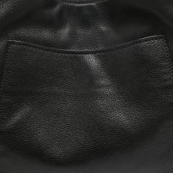 Pre Owned Prada Black Vitello Daino Leather Pocket Hobo