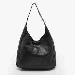 Pre Owned Prada Black Vitello Daino Leather Pocket Hobo