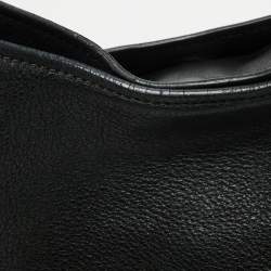 Pre Owned Prada Black Vitello Daino Leather Pocket Hobo