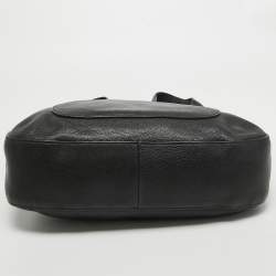Pre Owned Prada Black Vitello Daino Leather Pocket Hobo