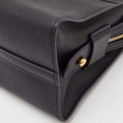 Pre Owned Prada Black Saffiano Lux Leather Small Esplanade Tote