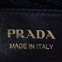 Pre Owned Prada Black Saffiano Lux Leather Small Esplanade Tote