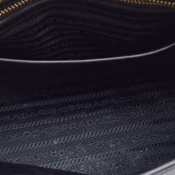 Pre Owned Prada Black Saffiano Lux Leather Small Esplanade Tote