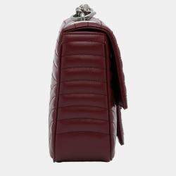 Pre Owned Prada Red Medium Soft Calf Impunture Diagramme Bag