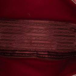 Pre Owned Prada Red Medium Soft Calf Impunture Diagramme Bag