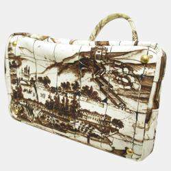 Prada Brown Canvas Canapa Stampato Handbag