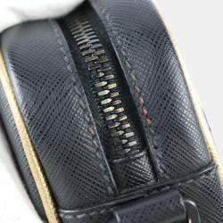  Prada Black Leather Travel shoulder bag 