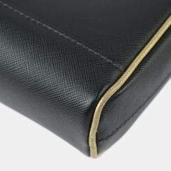  Prada Black Leather Travel shoulder bag 