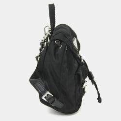 PRADA Black Nylon Mini Tessuto Backpack