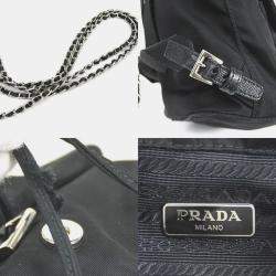 PRADA Black Nylon Mini Tessuto Backpack