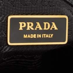 Pre Owned Prada Black Saffiano Lux Leather Medium Middle Zip Tote