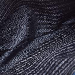 Pre Owned Prada Navy Blue Saffiano Leather Medium Galleria Double Zip Tote