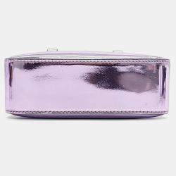 Pre Owned Prada Purple Small Brushed Tote Bag