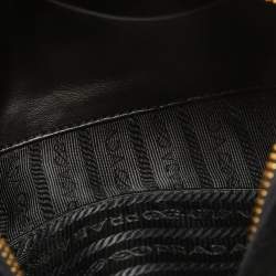 Pre Owned Prada Black Velvet and Leather Velluto Belt Bag