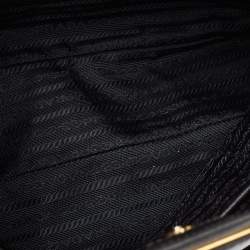 Prada Black Saffiano Leather Medium Middle Zip Tote