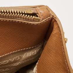 Pre Owned Prada Brown Saffiano Lux Leather Large Galleria Tote