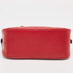 Prada Red Leather Mini Bowler Bag