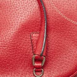 Prada Red Leather Mini Bowler Bag