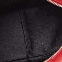 Prada Red Leather Mini Bowler Bag