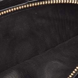 Pre Owned Prada Black Vitello Daino Leather Logo Flap Continental Wallet