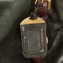 Pre Owned حقيبة هوبو برادا فيتيلو داينو جلد نحاسي