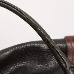 Pre Owned حقيبة هوبو برادا فيتيلو داينو جلد نحاسي