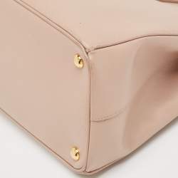 مملوكة مسبقًا Prada Dusty Pink Saffiano Lux Leather Medium Double Zip Tote