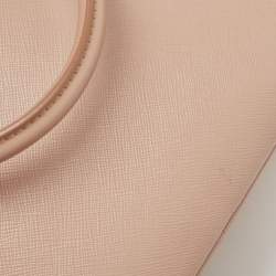 مملوكة مسبقًا Prada Dusty Pink Saffiano Lux Leather Medium Double Zip Tote