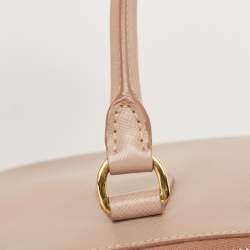 مملوكة مسبقًا Prada Dusty Pink Saffiano Lux Leather Medium Double Zip Tote
