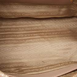 مملوكة مسبقًا Prada Dusty Pink Saffiano Lux Leather Medium Double Zip Tote